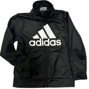 😊 3/$30 Adidas Boys Track Jacket Full Zip Black
Striped Size 2T